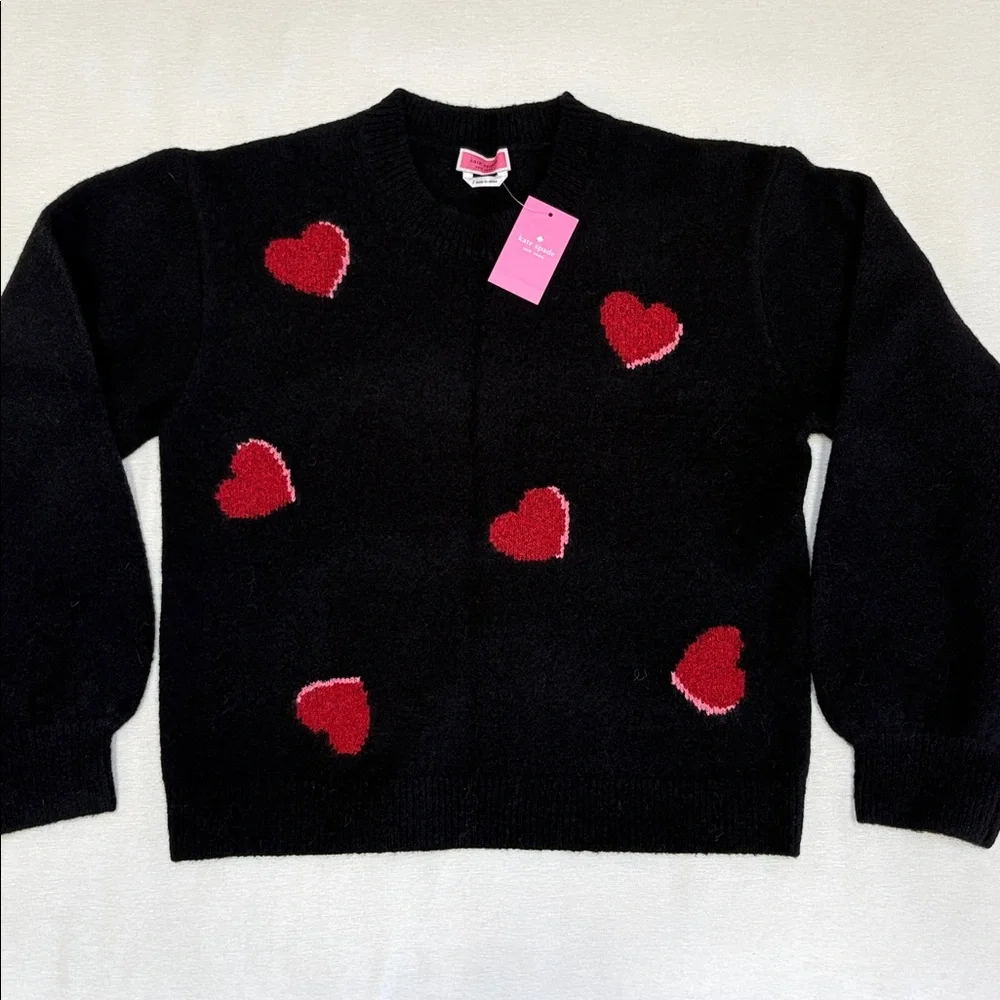 Kate Spade Heart Pop Wool blend Knit Sweater - Style K6671